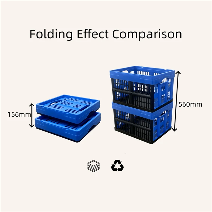 Collapsible Milk Crate Storage Folading Effect Comparison 